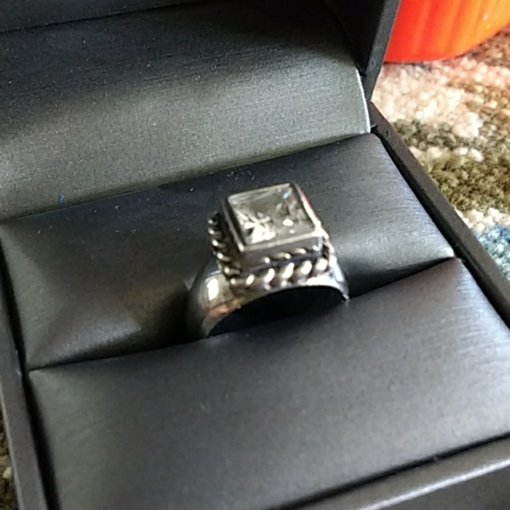 SILPADA STERLING SILVER DIAMOND RING SIZE 5